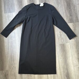 Long Sleeve Sheath Dress with Crew Neck for Work